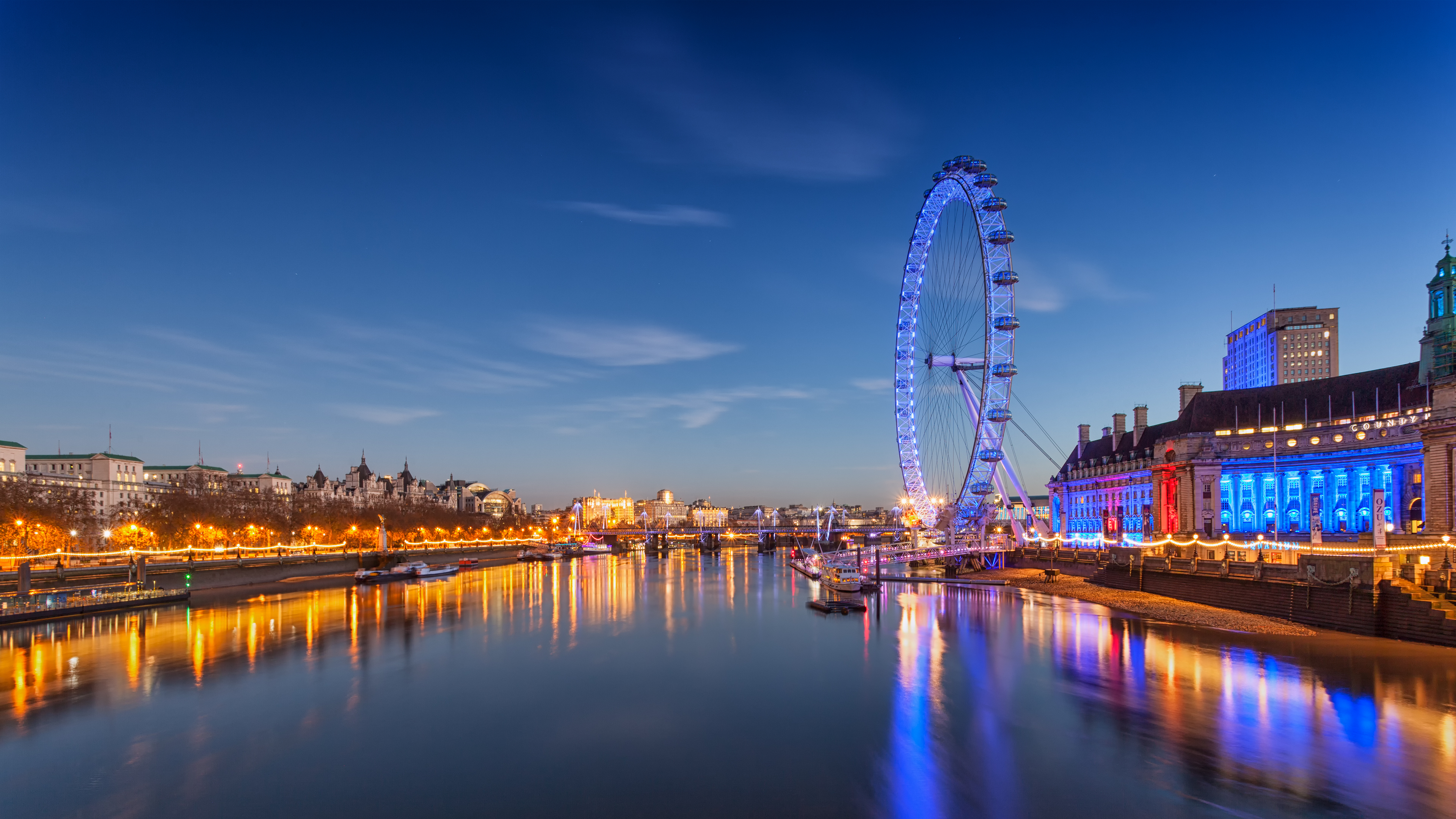 nature, Lake, Sunset, Landscape, London, Eye, Twalight, Night, Ultrahd, 4k, Wallpaper Wallpaper