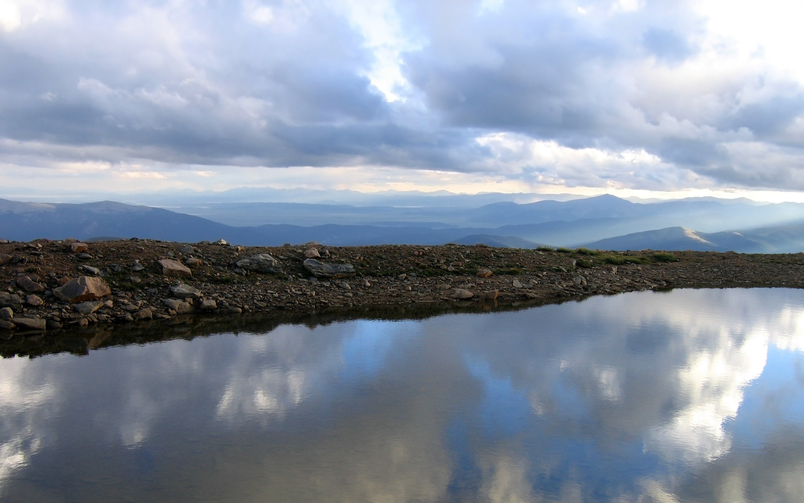 clouds, Landscapes, Nature, Reflections Wallpaper