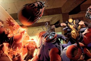 robots, Comics, Wolverine, Sentinel, Marvel, Comics, Cyclops