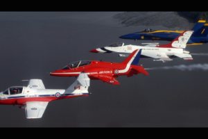 airplanes, Blue, Angels, All, Together, Widescreen, Stunt, Flying, Snowbirds, Thunderbirds, Royal, Knights