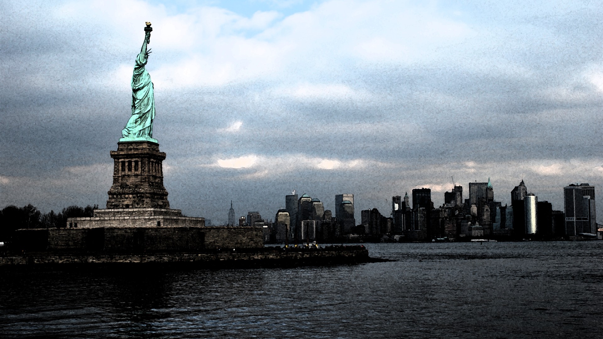 cityscapes, New, York, City, Statue, Of, Liberty, Statues, Symbols, Man