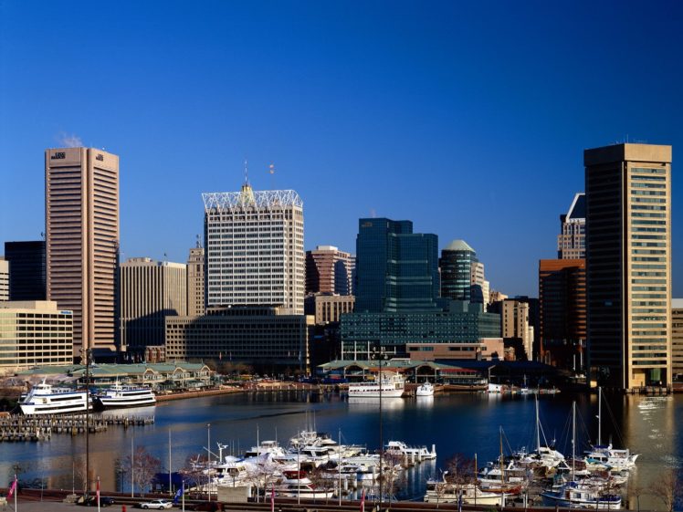 boats, Baltimore, Cities, Harbours, Maryland HD Wallpaper Desktop Background