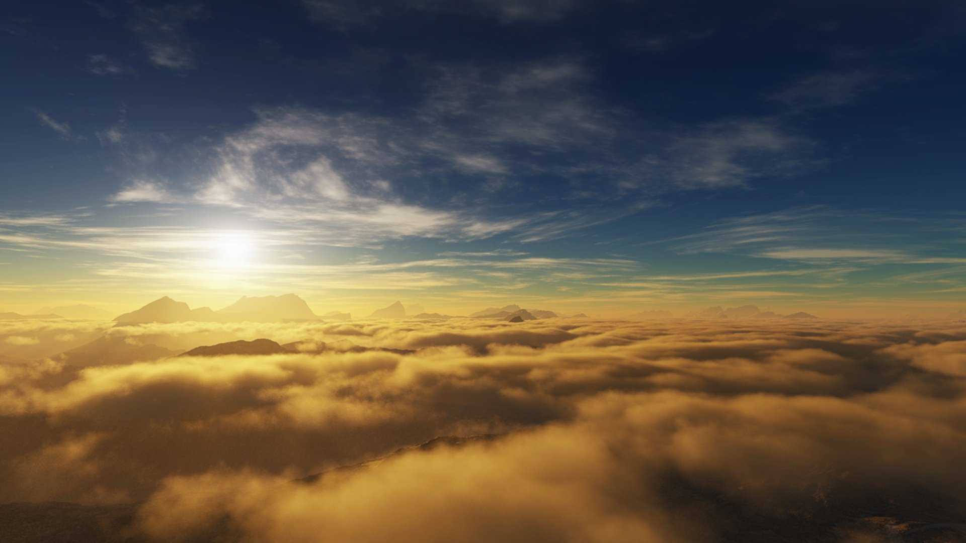 clouds, Sun, Skyscapes Wallpaper