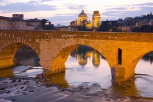 bridges, Churches, Italy, The, River, Verona, Veneto, Ponte, Pietra