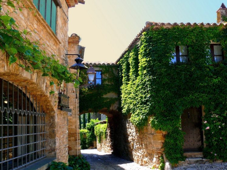 houses, Towns, Spain, Catalonia, Greenery HD Wallpaper Desktop Background