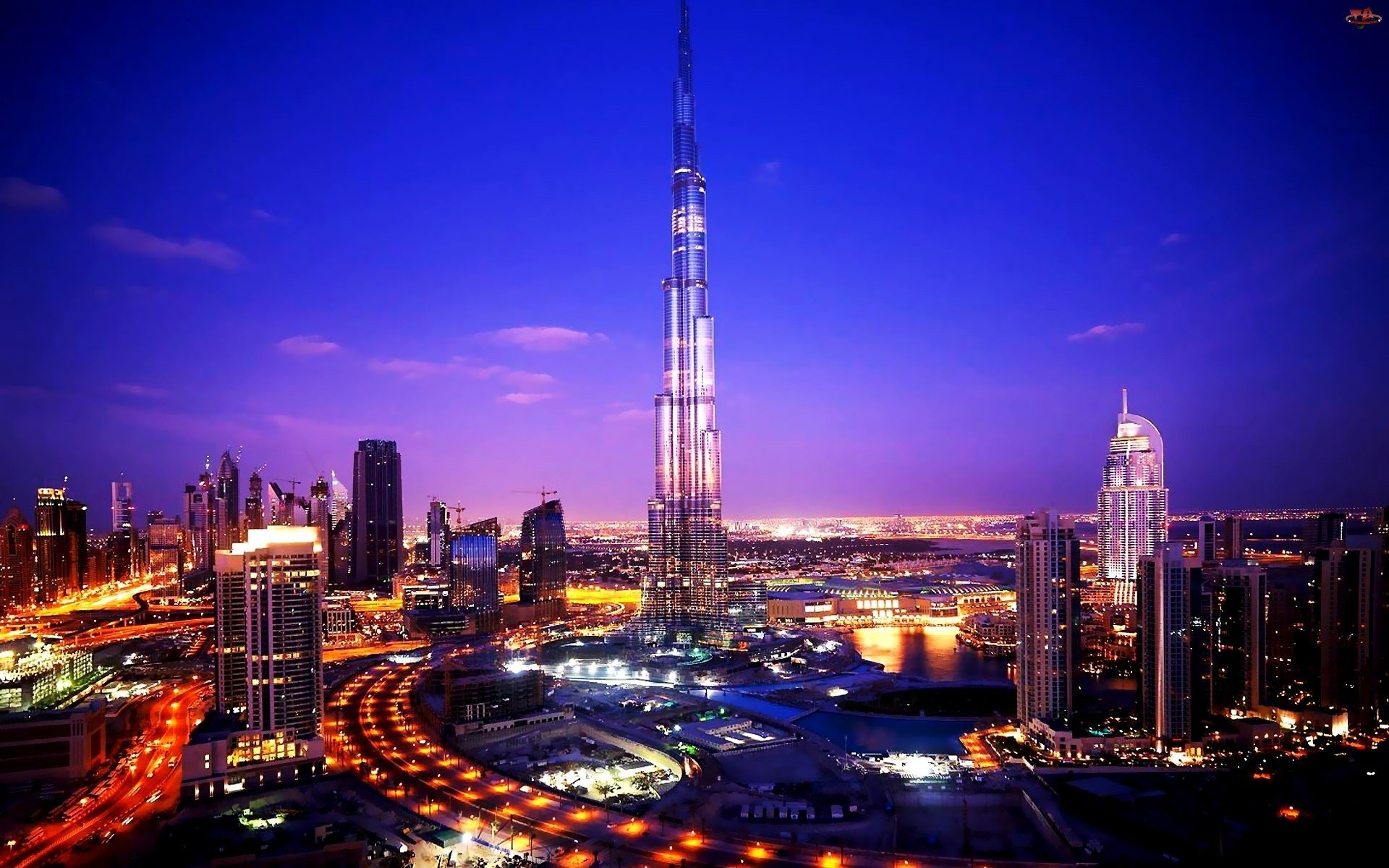 sunset, Blue, Clouds, Cityscapes, Night, Lights, Dubai, Scenic, Skyscapes, Burj, Khalifa Wallpaper