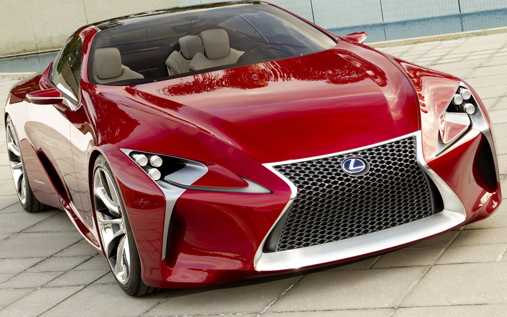 cars, Red, Cars, Lexus, Lf lc, Concept Wallpaper