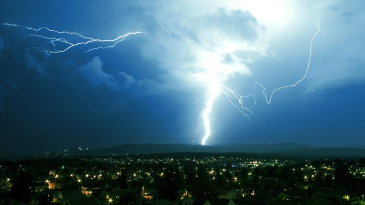 night, Storm, Lightning, Skyscapes HD Wallpaper Desktop Background