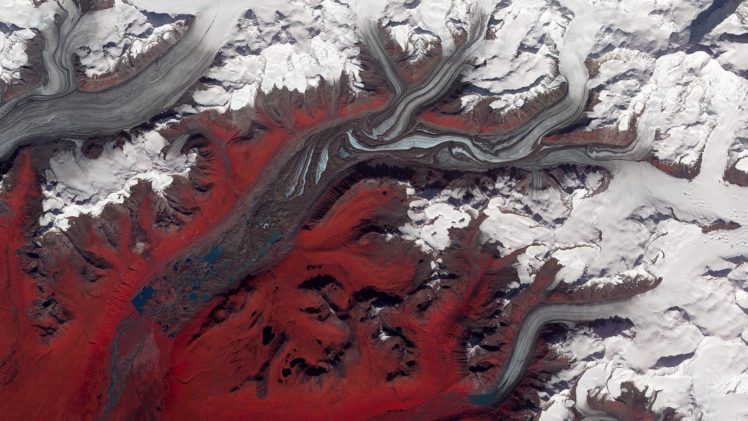 alaska, Satellite, Glacier HD Wallpaper Desktop Background