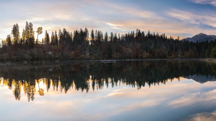 nature, Lake, Landscape, Reflection, Fog, Mountain, Ice, Tree, Ultrahd, 4k, Wallpaper HD Wallpaper Desktop Background