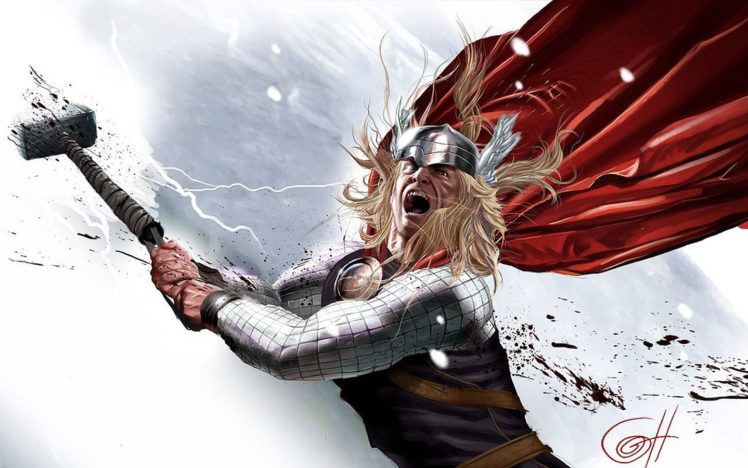 comics, Thor, Mjolnir HD Wallpaper Desktop Background