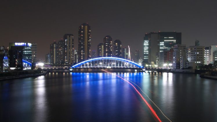 cityscapes, Night, Bridges, Illuminated HD Wallpaper Desktop Background