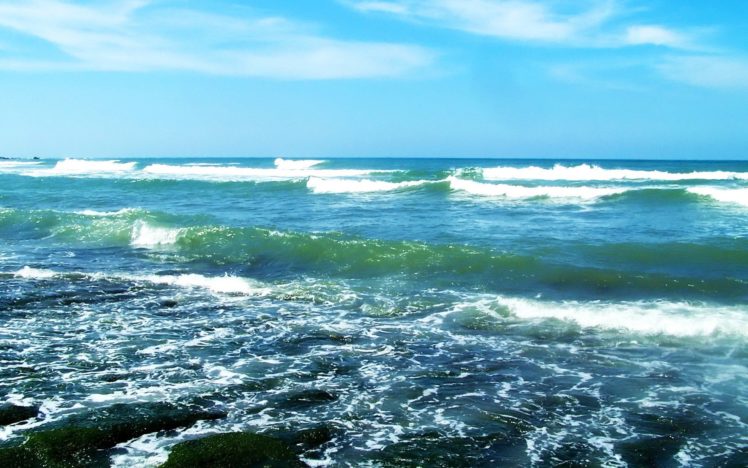 blue, Ocean, Nature, Coast, Horizon, Sea HD Wallpaper Desktop Background