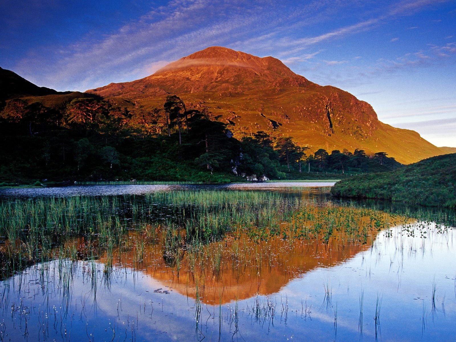 mountains, Landscapes, Scotland, Highlands, Reflections Wallpaper
