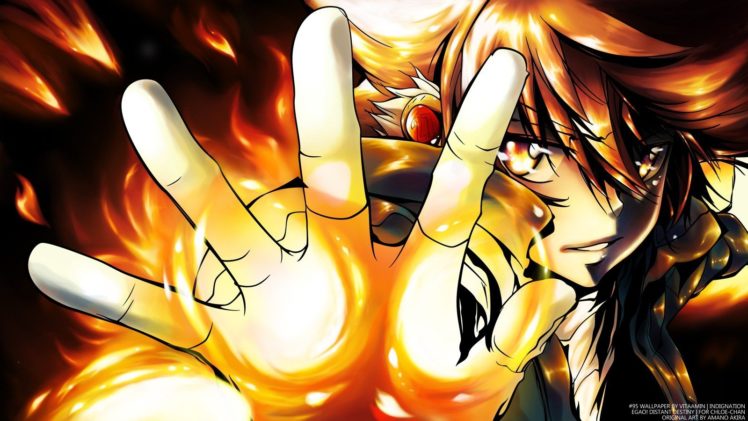 katekyo, Hitman, Reborn, Fire, Anime, Manga, Tsuna HD Wallpaper Desktop Background