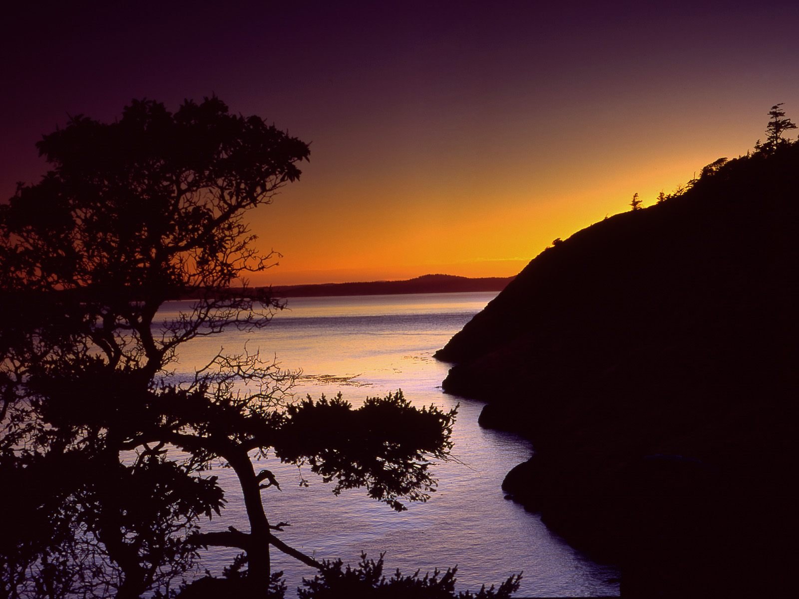sunset, Lakes Wallpaper