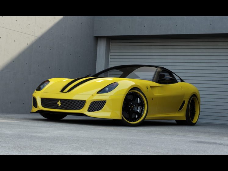 cars, Vehicles, Ferrari, 599, Ferrari, 599, Gto, Yellow, Cars HD Wallpaper Desktop Background