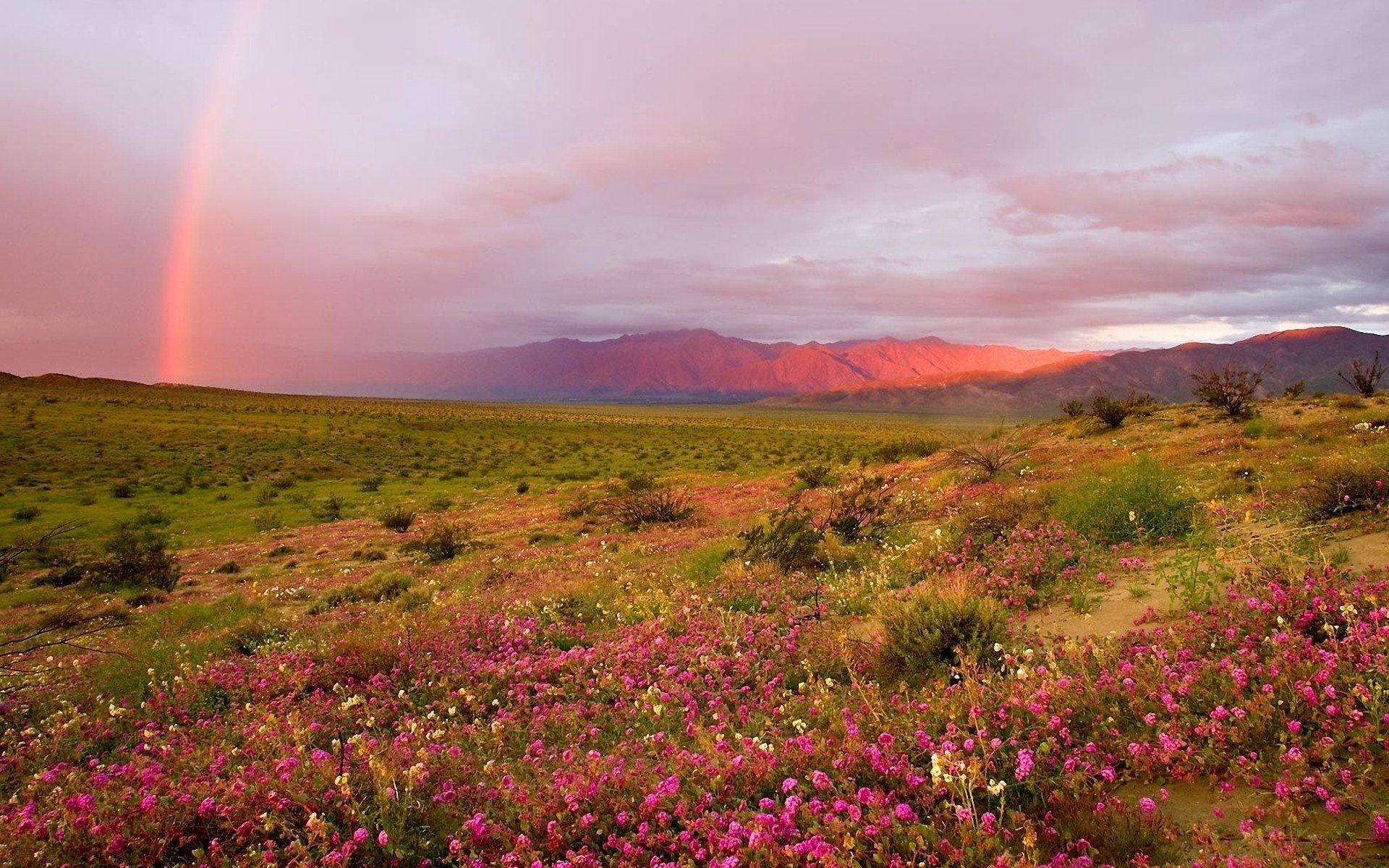 mountains, Landscapes, Nature, Rainbows Wallpaper