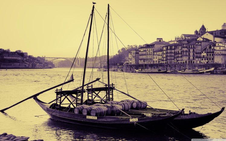 ships, Portugal, Rivers HD Wallpaper Desktop Background