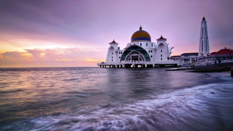sea, Mosques HD Wallpaper Desktop Background