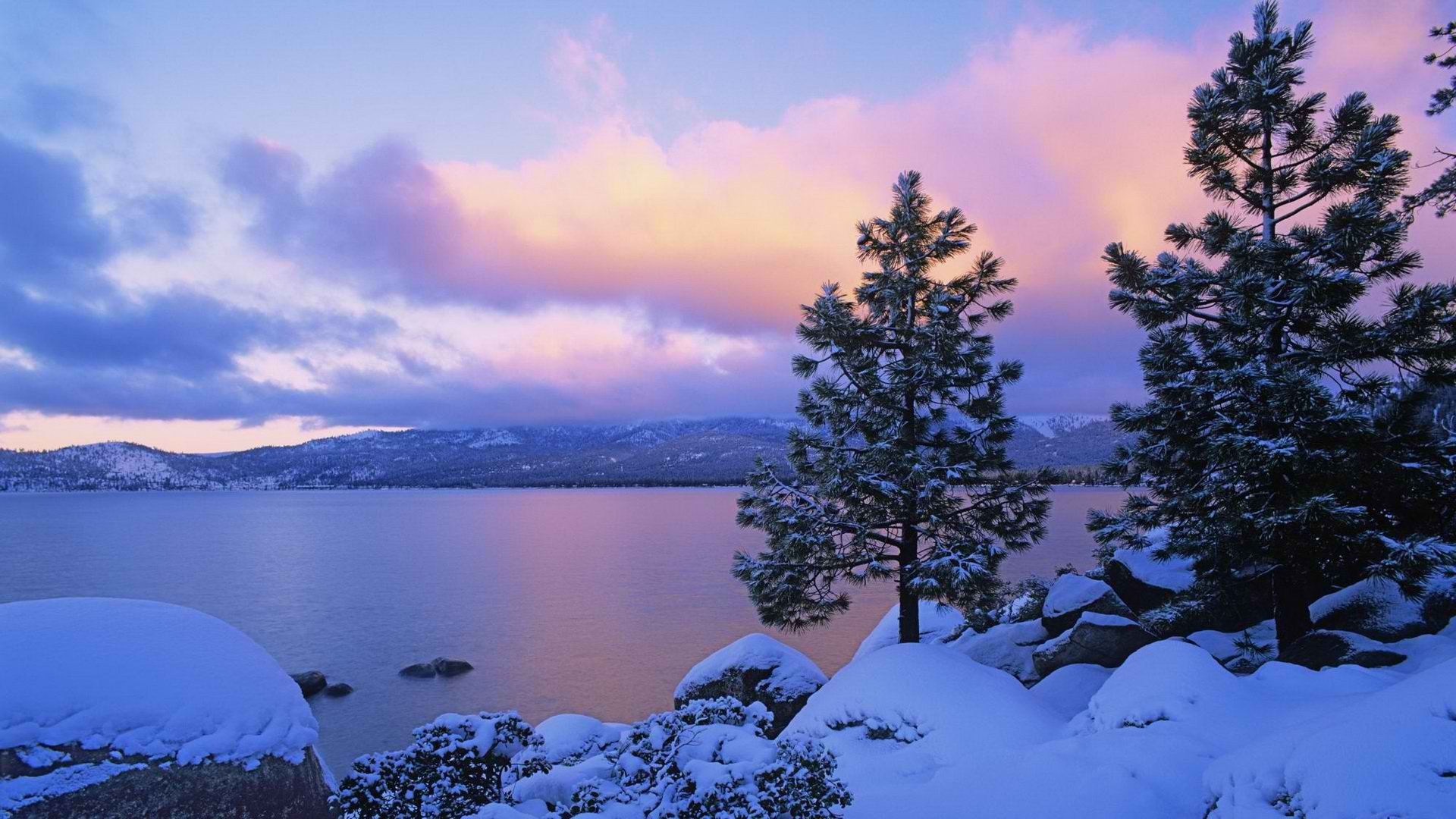 winter, Multicolor, Lake, Tahoe Wallpaper