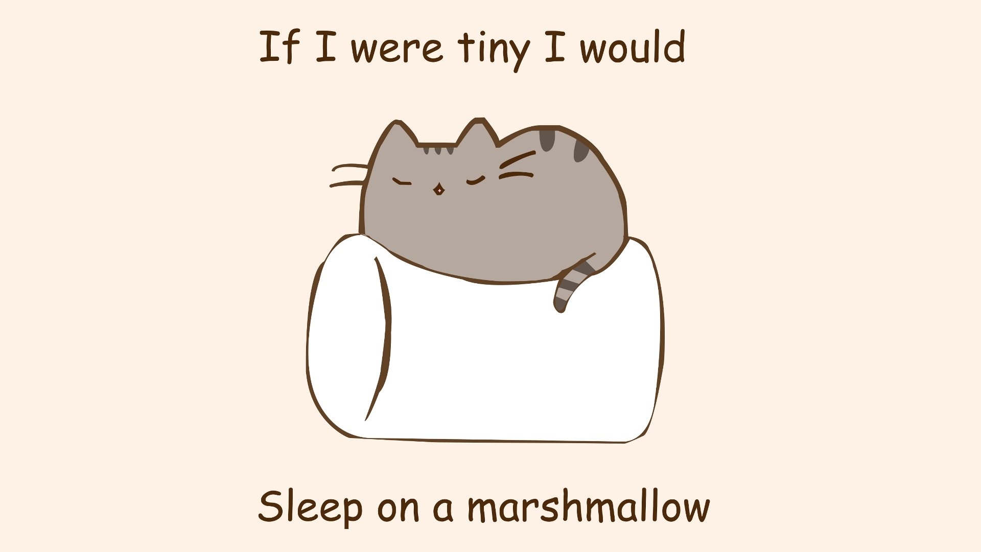 paintings, Minimalistic, Text, Cats, Marshmallow, Phrase, Simple Wallpaper