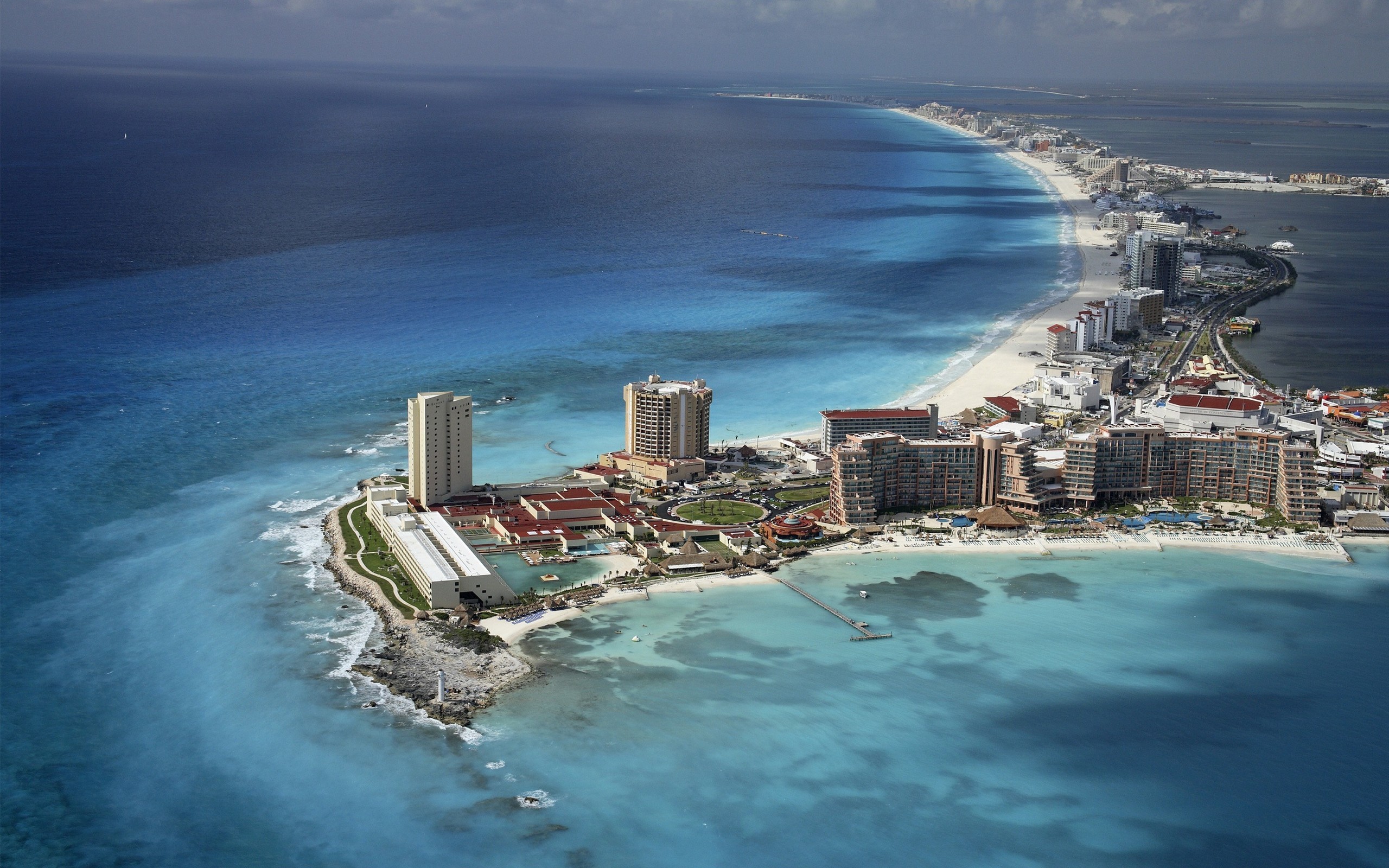 landscapes, Cityscapes, Town, Skyscrapers, City, Skyline, Cancun Wallpaper