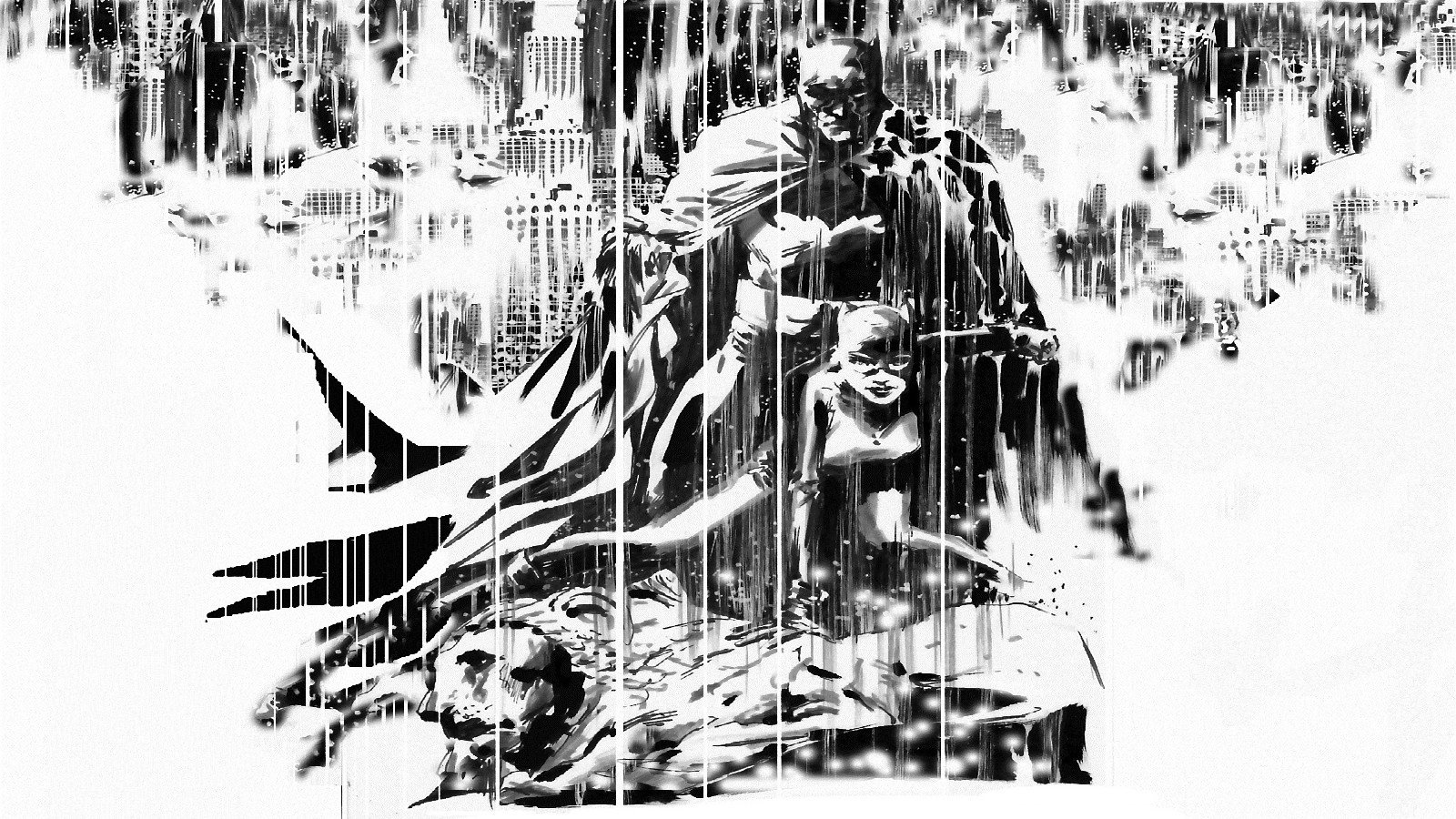 batman, Rain, Dc, Comics, Catwoman, Sketches, Gotham, City Wallpaper