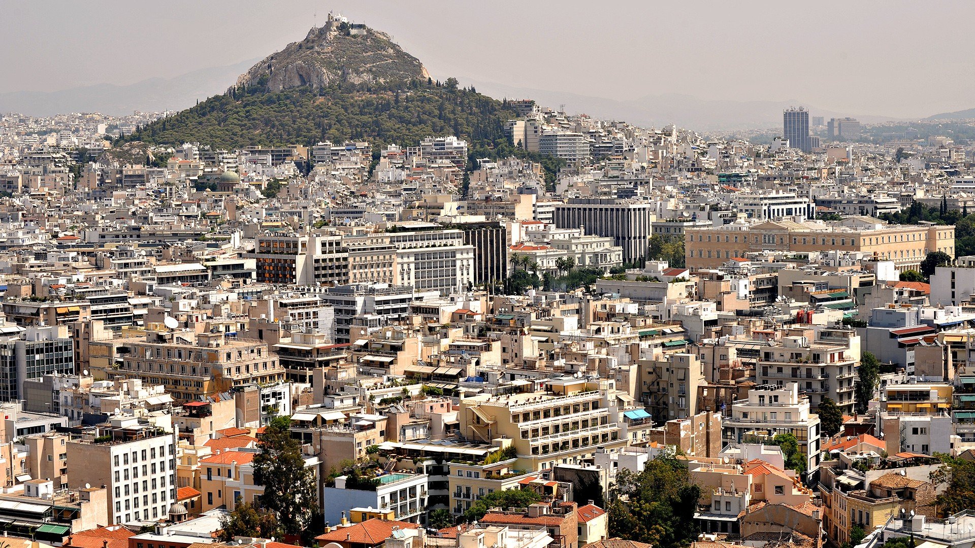 mountains, Cityscapes, Greece, Athens, City, Skyline Wallpaper