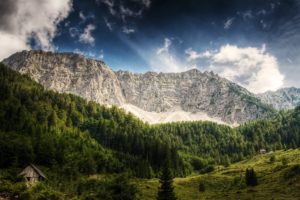 green, Mountains, Landscapes, Nature, Trees