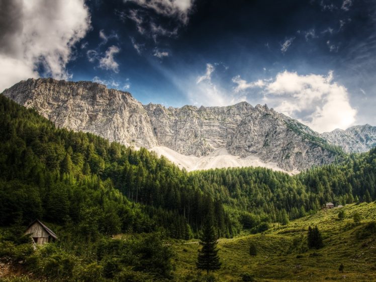 green, Mountains, Landscapes, Nature, Trees HD Wallpaper Desktop Background