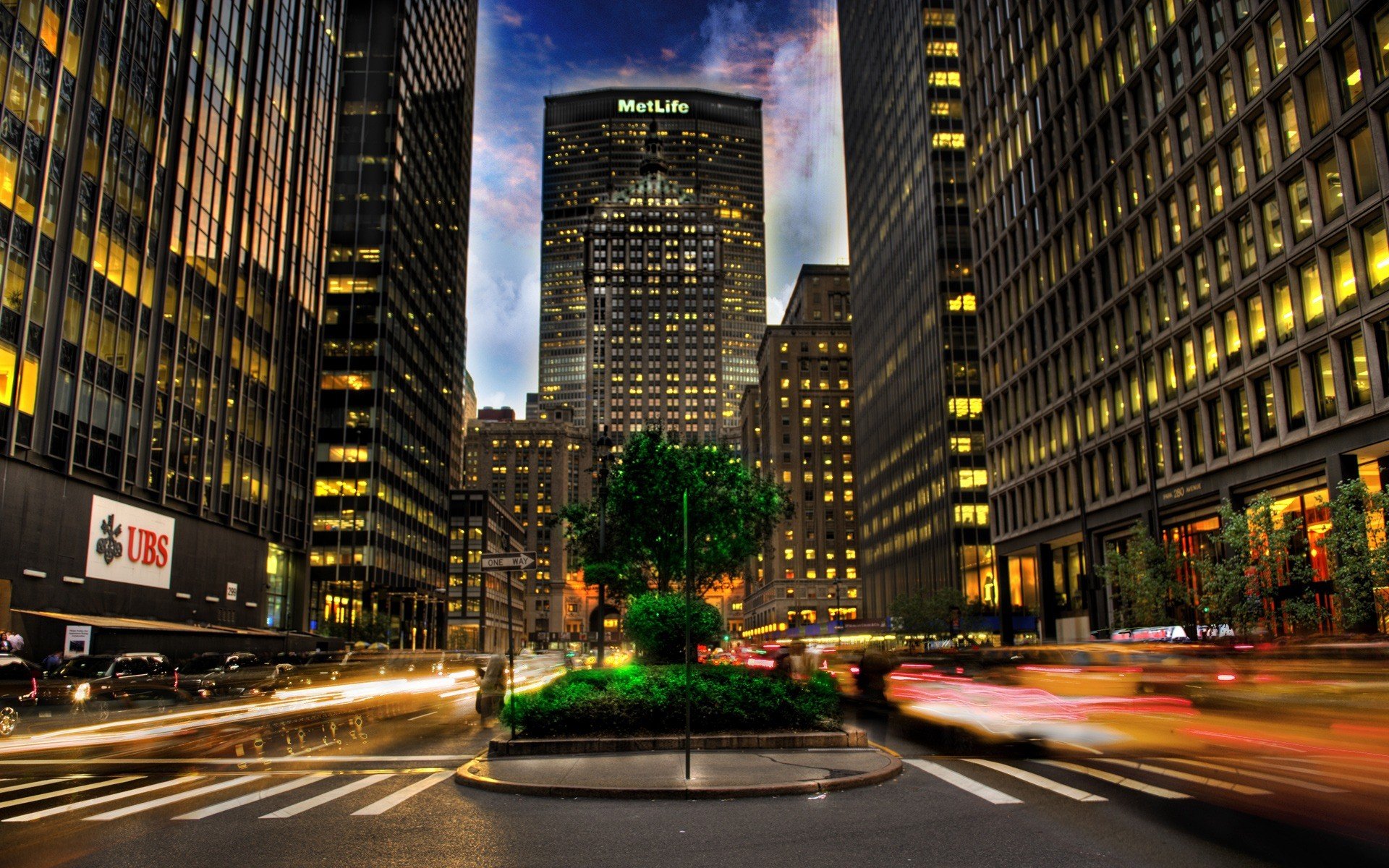 cityscapes, Streets, Cars, Buildings, Plants, Long, Exposure Wallpaper