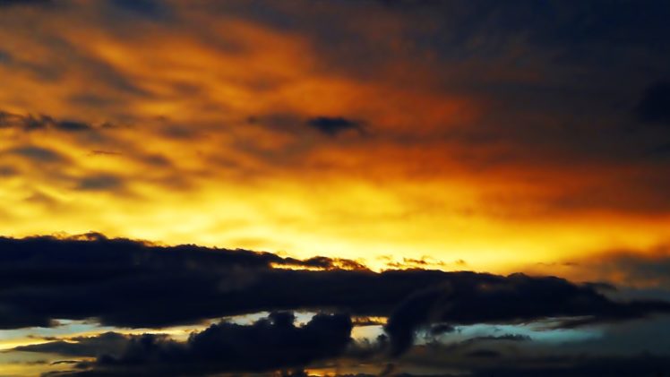 sunset, Clouds, Nature, Sunlight, Skies HD Wallpaper Desktop Background