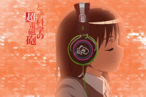 headphones, Girl, Misaka, Mikoto, To, Aru, Kagaku, No, Railgun, Anime, Girls