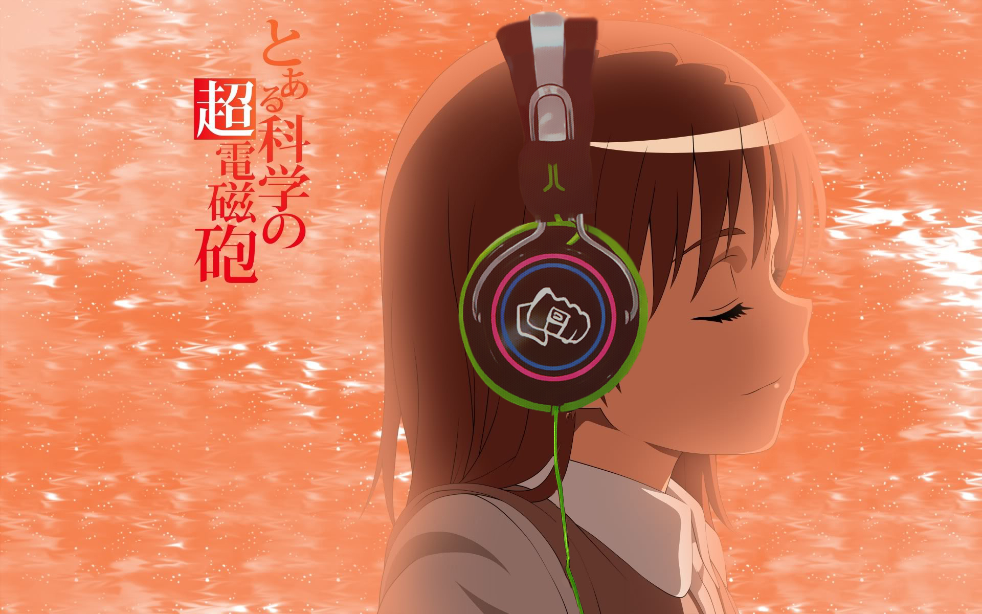 headphones, Girl, Misaka, Mikoto, To, Aru, Kagaku, No, Railgun, Anime, Girls Wallpaper