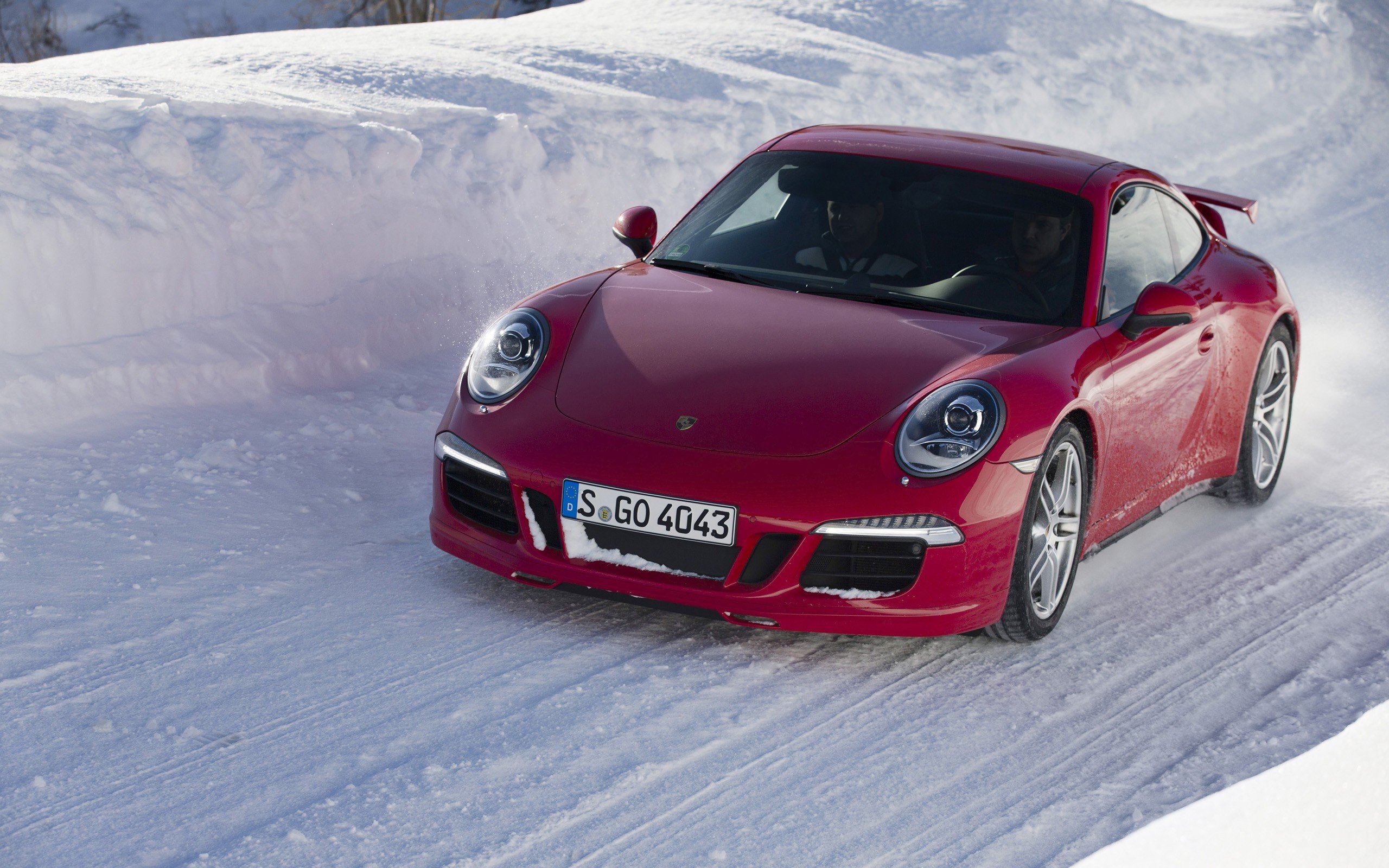 ice, Snow, Red, Cars, Driving, Porsche, 911 Wallpaper