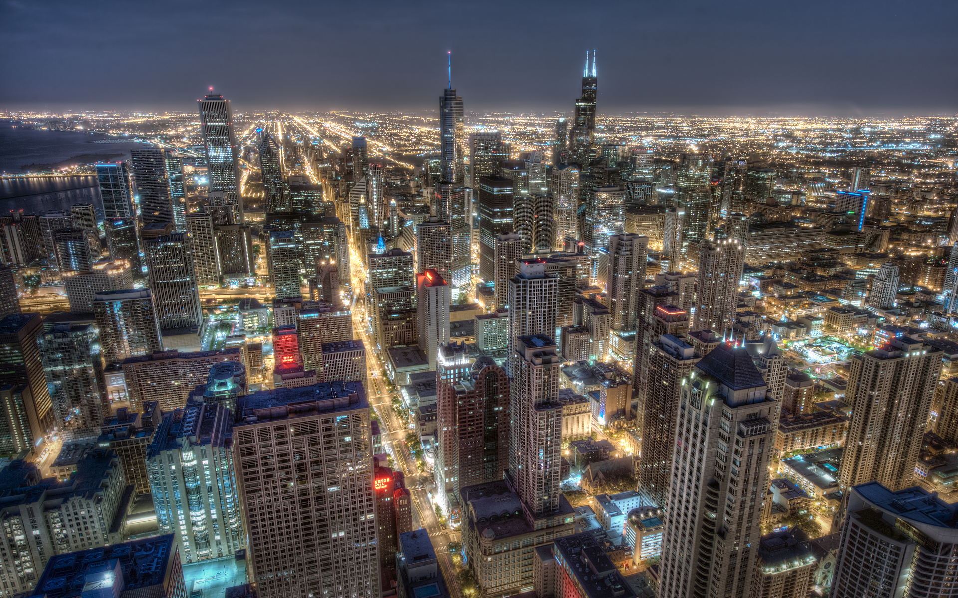 chicago, Illinois, Cities, Architecture, Buildings, Hdr Wallpaper