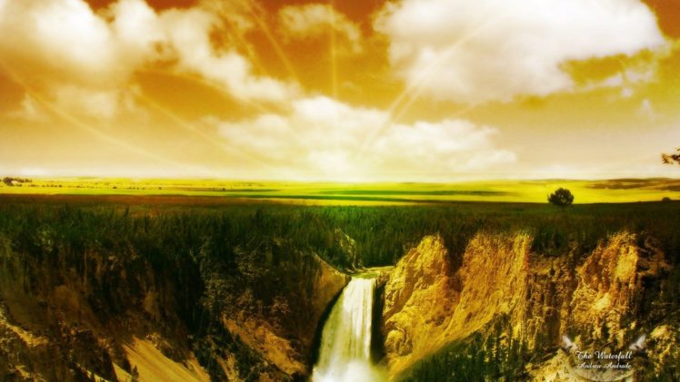 landscapes, Nature, Waterfalls, Land HD Wallpaper Desktop Background