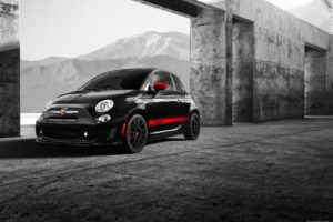 black, Cars, Fiat, 500, Abarth, Selective, Coloring