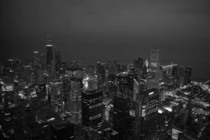 cityscapes, Chicago, Lights, Grey, Buildings, Skyscrapers, Monochrome