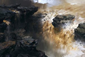 artwork, Waterfalls