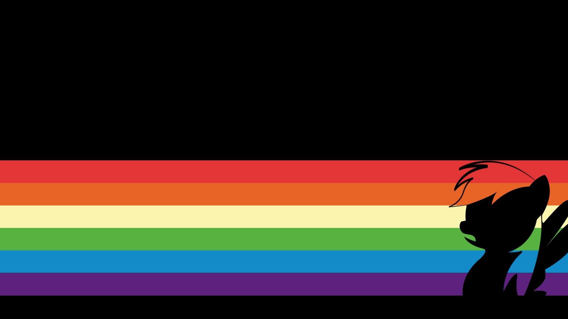 minimalistic, Rainbow, Dash Wallpaper