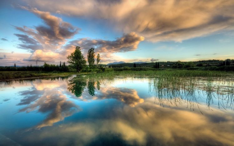 lake, Clouds, Sky HD Wallpaper Desktop Background