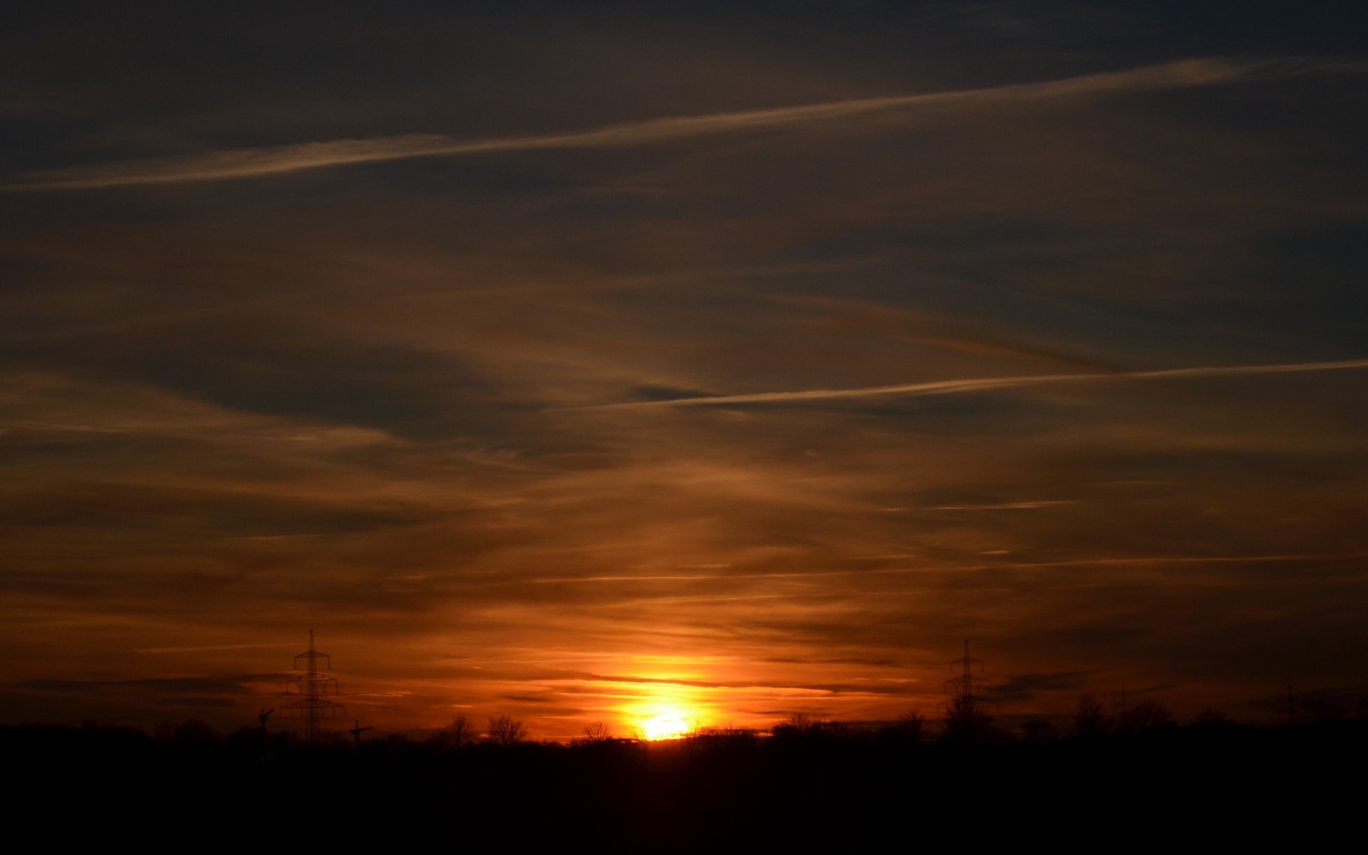 sky, Clouds, Sunset Wallpaper
