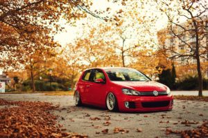 trees, Autumn, Cars, Roads, Volkswagen, Golf