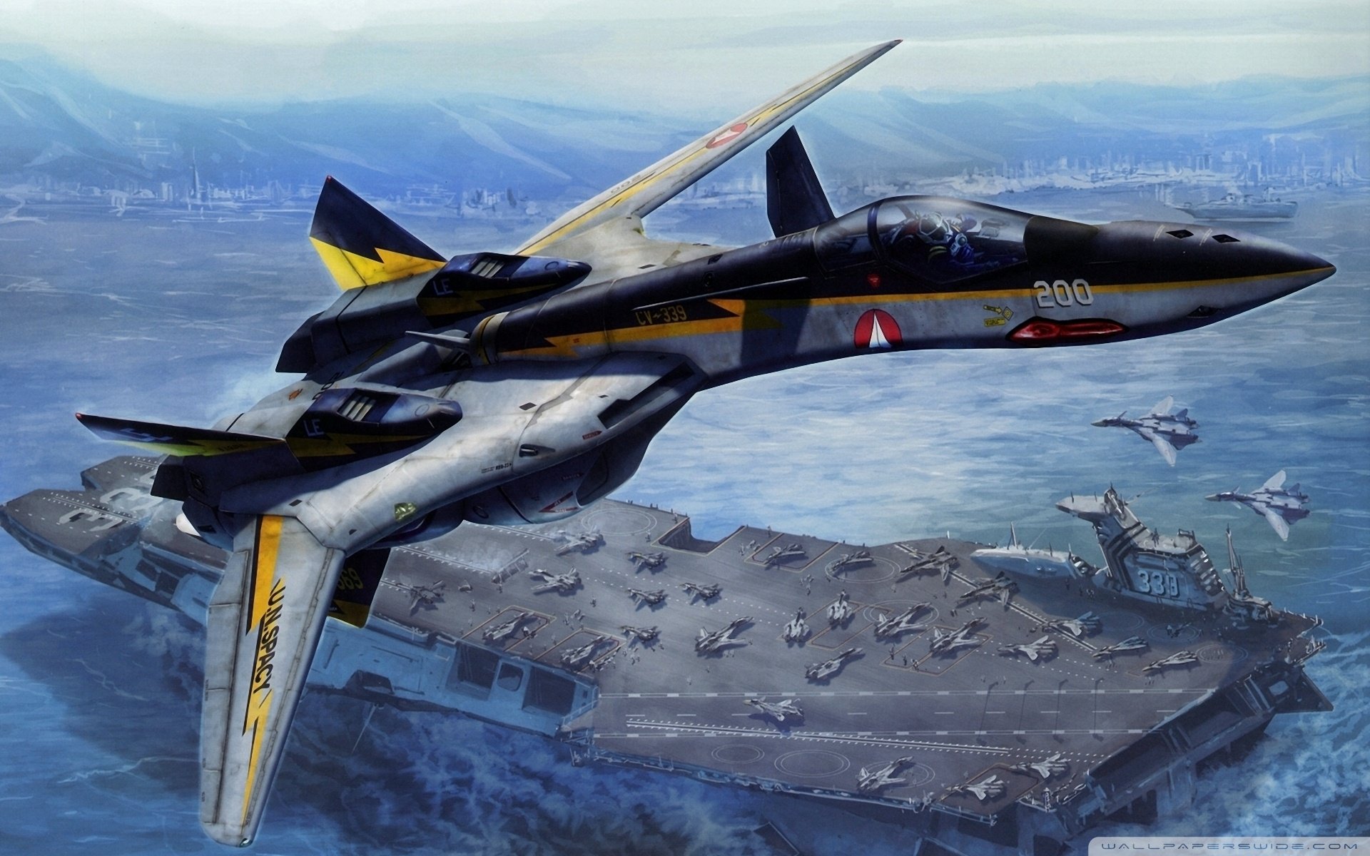jet, Fighter, Painting wallpaper 1920x1200 Wallpaper