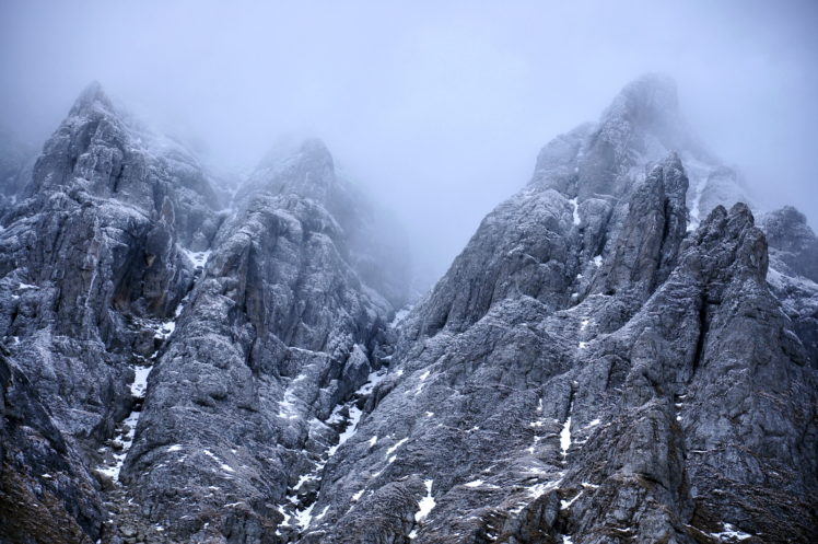 nature, Landscapes, Mountains, Snow, Clouds, Winter HD Wallpaper Desktop Background