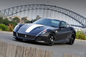 black, Cars, Ferrari, 599, Ferrari, 599, Gto, Sydney, Harbour, Bridge