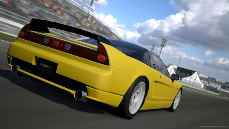 video, Games, Cars, Honda, Nsx, Gran, Turismo, 5, Yellow, Cars, Gt5, Type HD Wallpaper Desktop Background