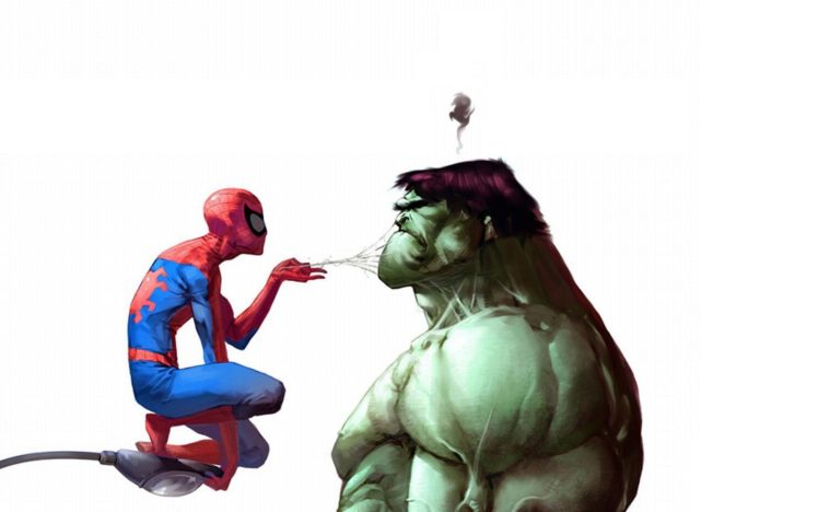 hulk,  comic, Character , Spider man, Marvel, Comics HD Wallpaper Desktop Background